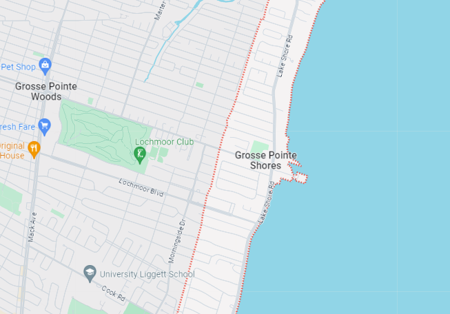 grosse pointe shores map