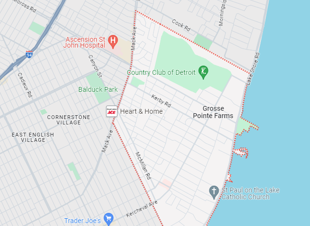 grosse pointe farms map