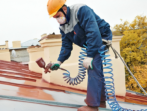 Industrial Roof Spray painting