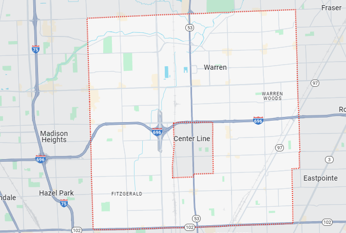 Warren city map