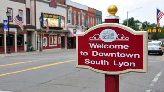 South Lyon City Sign