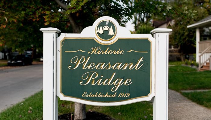 Pleasant Ridge city sign